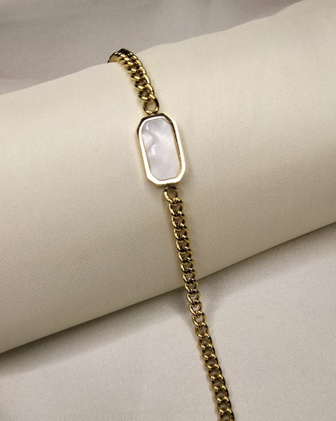 Stainless White Boxie Bracelet