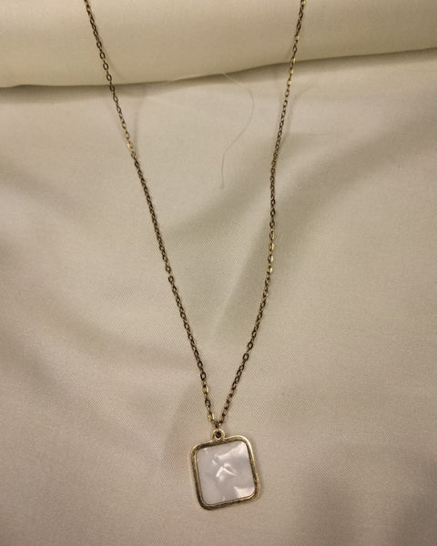 Stainless white Boxie Necklace