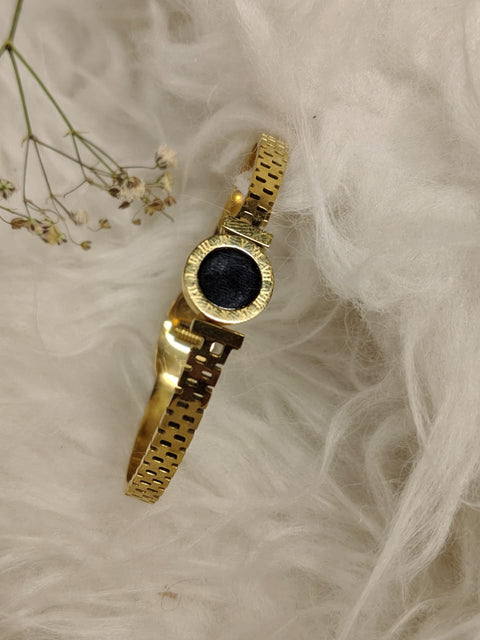 Stainless Black Romania Openable Bangle