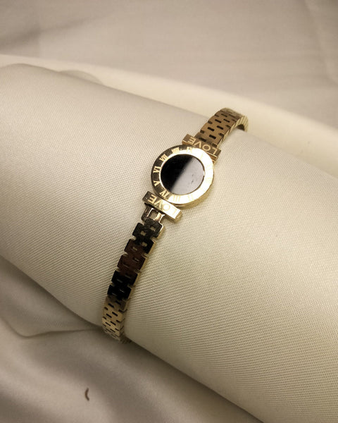 Stainless Black Romania Openable Bangle