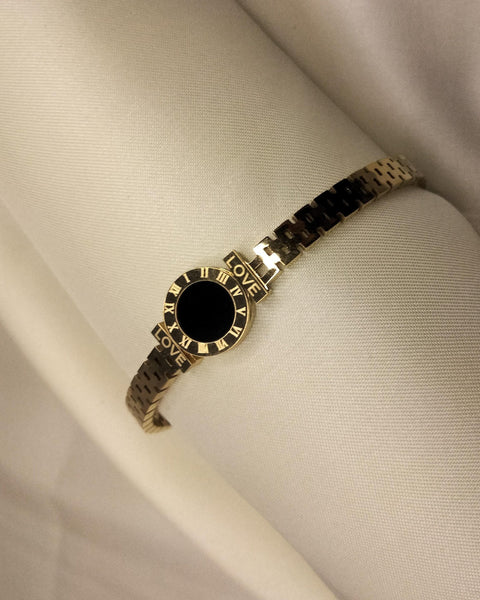 Stainless Black Romania Openable Bangle